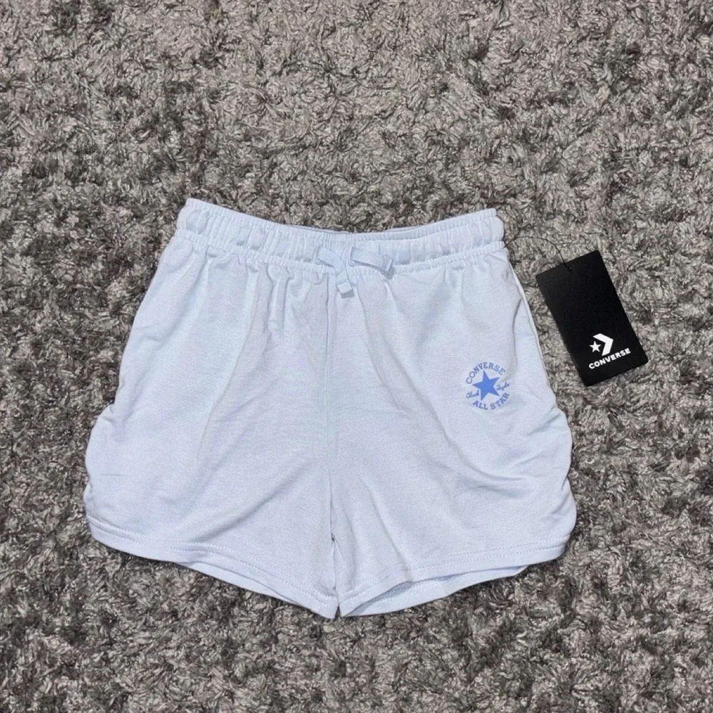 Converse Light Blue Lounge Shorts Girls 6-7yrs Summer Outdoor Casual NWT Girls